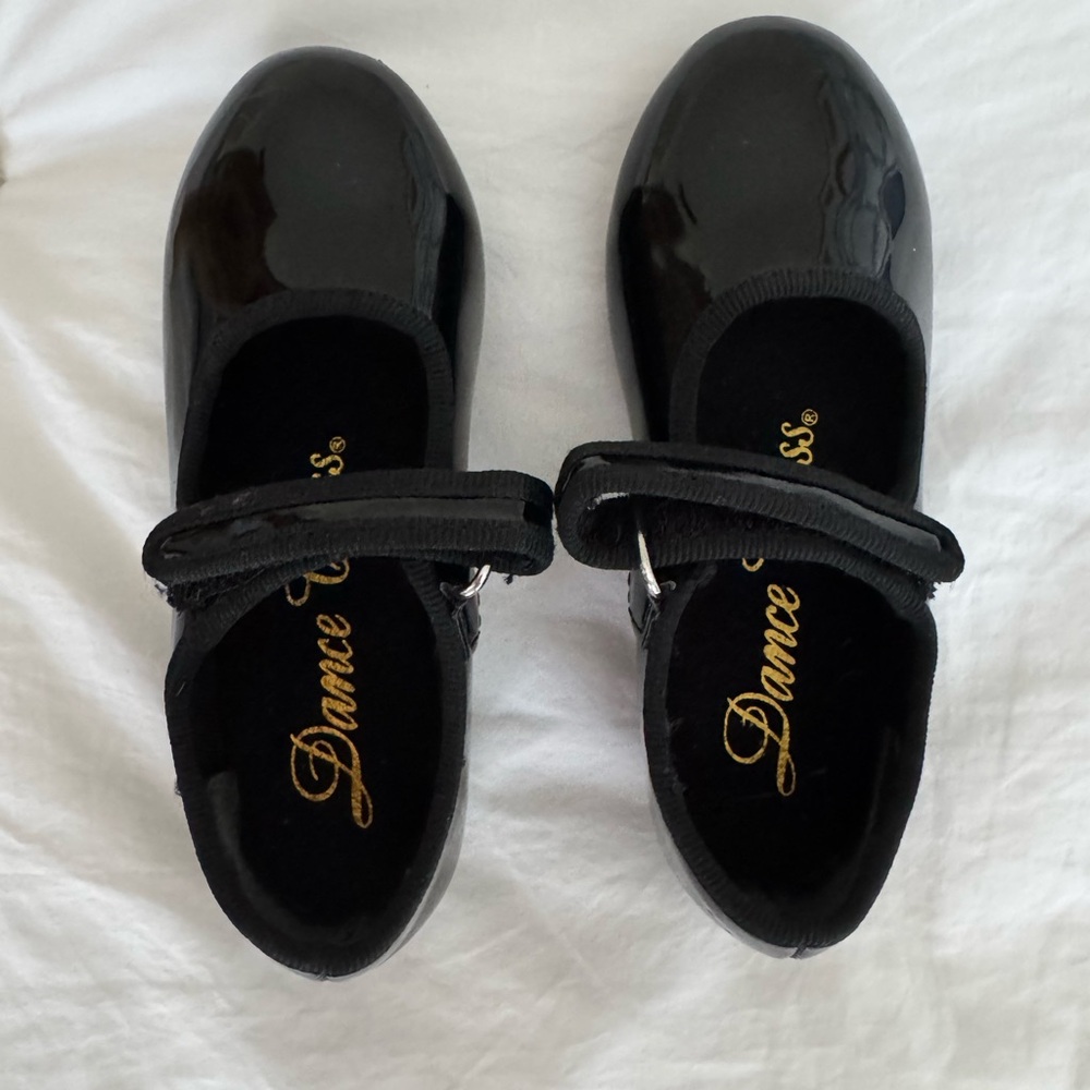 Black Little Kids Tap Dance Shoes Size 7.5
